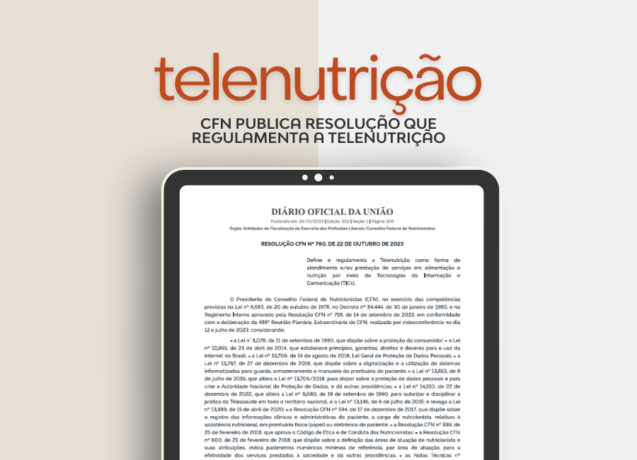 CFN publica resolução que regulamenta a telenutrição